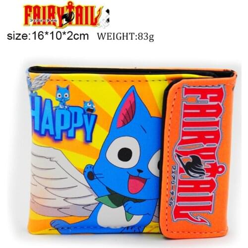 Japanese Anime Fairy Tail Happy PU Short Wallet