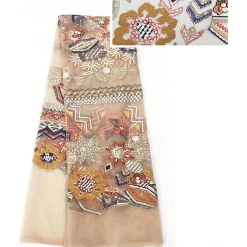 Beautiful embroidery mesh fabric 5 yards SYJ-58886 nigerian tulle lace fabric French Net Lace Fabric