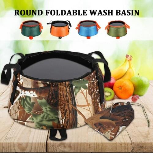 Round Foldable Wash Basin Outdoor Wash Basin Collapsible Water Bucket Ultra-light Portable Basin Bucket Bowl Outdoor Accessories