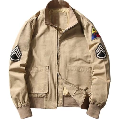 American Style Jacket Uniform Retro Tank Suit Film and TV Props Spring and Autumn Retro WW2 Running Jacket For Men Bomber Jacket