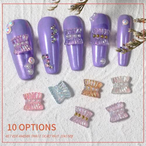 LEAMX EAMX 6 Color Cute Bow Art Design Small Bow Tie Accessories DIY Manicure Nail Art 3D Matte Threedimensional Decoration Gift
