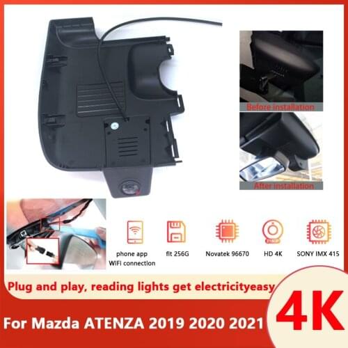 Easy Installation Car DVR Dash Cam Video Recorder Camera For Mazda ATENZA 2019 2020 2021 High quality driving recorder hd 2160P
