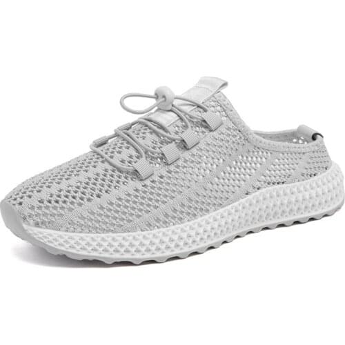 2021 summer new foreign trade flying woven casual sports shoes trend ins breathable mesh outdoor running mens shoes