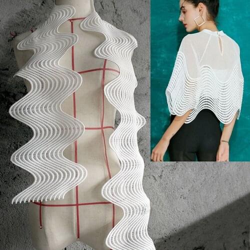 Fashion wave embroidered lace trim french refinement lace ribbon designer apparel sewing accessories