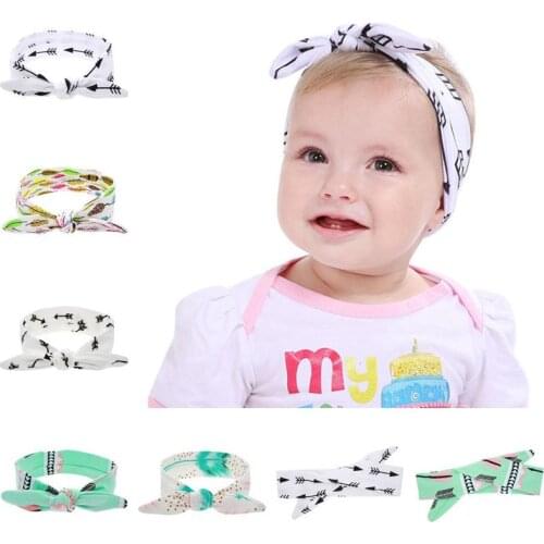 Naturalwell Baby Girls Dots Turban Child Knot Rabbit Ear Hairband Kids Headband Headwrap Newborn Hair Accessories HB525S