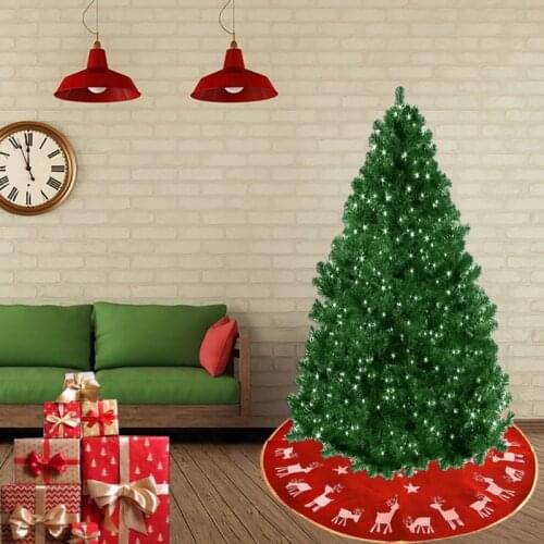 Creative Christmas Tree Skirt Xmas Courtyard Hotel Mall Scene Decoration Original Printed Linen Gonna Per Albero Di Natale 1 Pcs