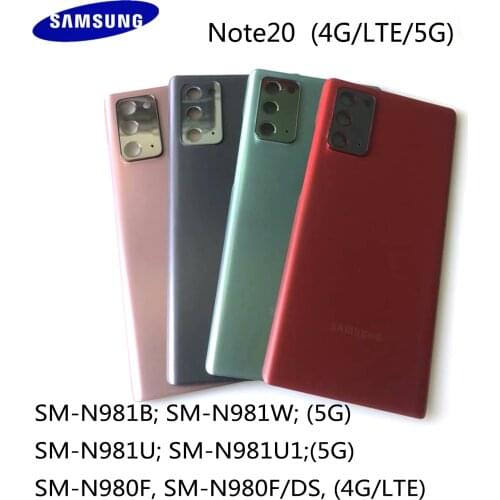 Original for SAMSUNG Galaxy Note 20 N980 N981 Back Case Battery Cover Housing Cover Door Rear Case+Adhesive+Camera Lens