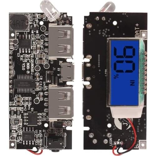 Automatic Protection Dual USB 5V 1A 2.1A Mobile Power Bank 18650 Lithium Battery Charger Board Digital LCD Charging Module
