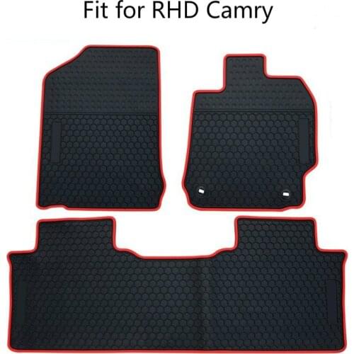 CUSTOM Rubber Car Floor Mats for RHD Right Side Driver Honda Camry Civic Corrola CRV Accord No Odor Waterproof Carpets