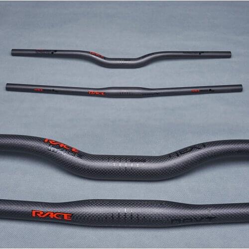 TOSEEK Race Face Next Black Red Matte 3K Carbon Fibre Handlebar Mountain Bike Parts Bicycle Bars Flat or Riser Handlebar