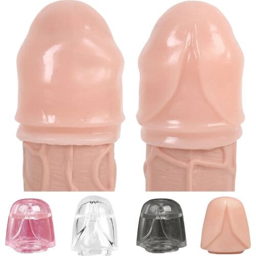 Male Soft Silicone Glans Cock Penis Sleeve Extension Extender Ring Condom Adult Sex Toys Couple Game Men Doll G-Spot Clitoral