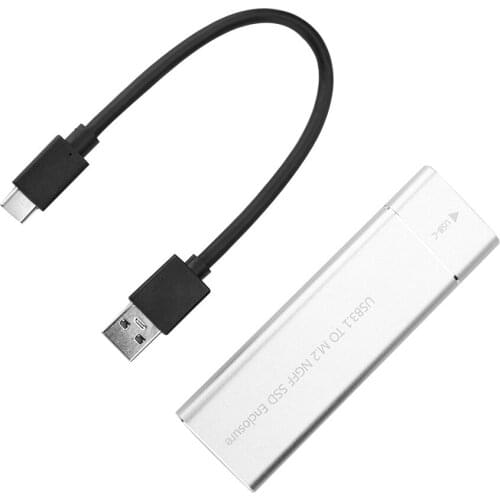 USB 3.1 to M.2 NGFF SSD Enclosure M.2 B Key NGFF SATA for Type C Adapter case Support for 22x30mm 22x42mm 22x60mm 22x80mm