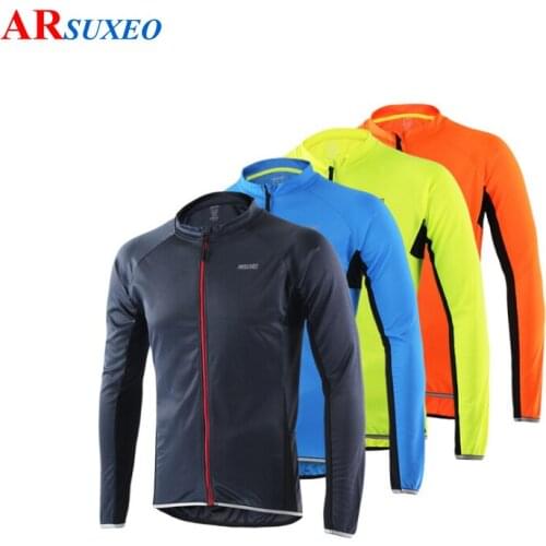 ARSUXEO Outdoor Sports Cycling Jersey Spring Summer motocross Bike Bicycle Long Sleeves MTB Clothing Shirts Wear Bike Jersey
