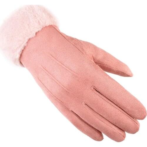 WindProof Warm Cashmere Mittens Wrist Womens Thermal Gloves Driving Female Touch Screen Gloves Winter Thermal Gloves Women