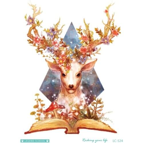 Varity Patterns Beach Coconut Waterproof Hawaiian Party Tattoo Sticker Tribal Totem animal wild Halloween Christmas Body Tattoos