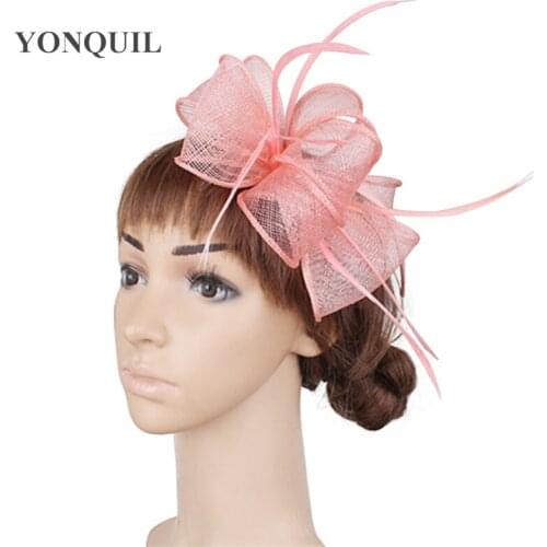 Women Party Headdress Sinamay Wedding Race Fascinator Headwear Photographic Studio Hair Accessories Suit For All Season MYQ092