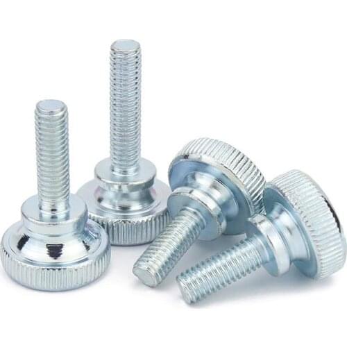 1/5pc DIN464 GB834 Carbon Steel Knurl High Step Head Thumb Screws M3 M4 M5 M6 M8 M10 Curtain Wall Glass Lock Thumbscrew Adjust