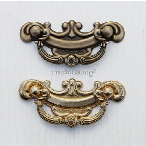 Retro Vintage 10PCS European Antique Brass Kitchen Cabinet Door Handles Cupboard Wardrobe Drawer Cabinet Pulls Handles & Knobs