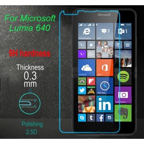 2.5D Original 9H High Quality Tempered Glass Protective Film Explosion-proof Screen Protector For Nokia Microsoft lumia 640