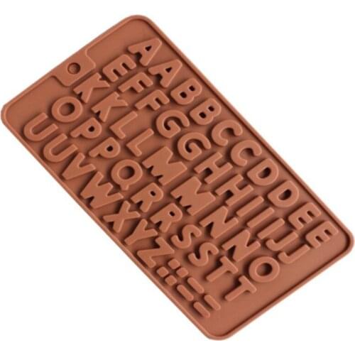 48 Alphabet Letters Dots Hyphen Waffle Mould Non-stick Silicone Chocolate Mould Fondant Jelly Mold Cake Baking Kitchen Tool AX-2