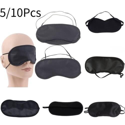 5/10Pcs Black Eye Cover Comfortable Sleeping Eyepatch Sleep Eye Mask Shade Blindfold For Night Sleeping Care