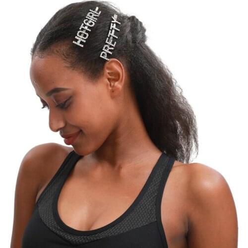 Blingbling Hair Accessories Hot Fashion Word Hairclips Crystal Letters Hair Pin Personality Unique Hairgrips WHOLESALE