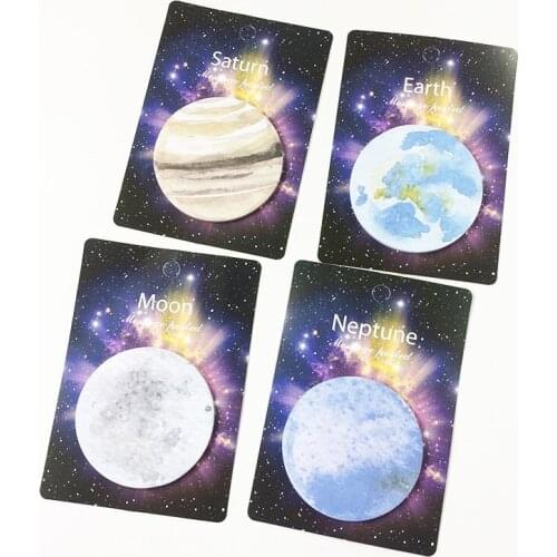 1pack/lot Cartoon Planet Memo Pad Sticky Notes Notebook Stationery School Supplies Material For Office School Business Family