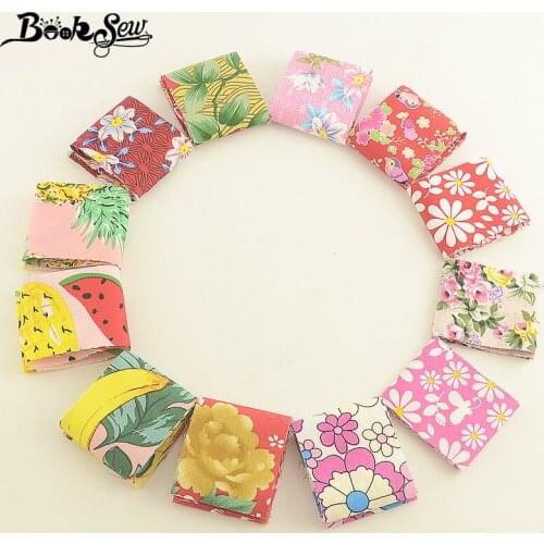 Booksew Cotton Poplin Fabric Pink And Red Jelly Rolls Strips 12 Pcs/lot 5CMx50CM Sewing Tissue Quilting Craft Doll Patchwork