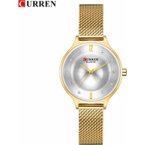 CURREN WristWatch Women TOP Watches Luxury Brand Steel Ladies Blue Quartz Women Watches Sport Relogio Feminino Montre Femme 9036