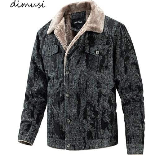 DIMUSI Winter Mens Bomber Jacket Fashion Male Outdoor Velvet Thick Warm Coats Casual Slim Fit Thermal Jackets Man Clothing