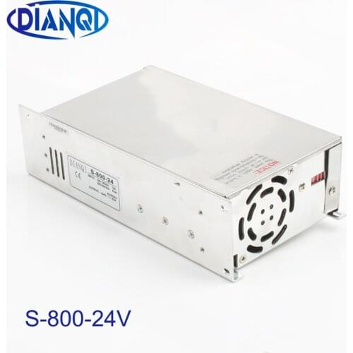 DIANQI Switching Power Supply 800w 24v 33A input AC110 or 220V For Strip Lamps power suply voltage transformer