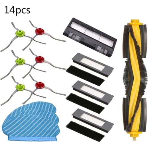 14pc Cover Plate Main Brush Rag Kit For Ecovacs Deebot OZMO 950 Robot Vacuum Cleaner Accessories Household Cleaning Tool Mop Pad