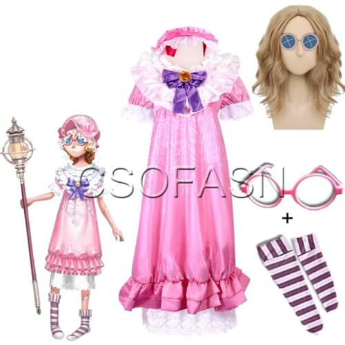 Game Identity V Cosplay Costumes The Minds Eye Helena Adams Cosplay Costume eversleeping girl New Skin Dresses Pink Clothes wig