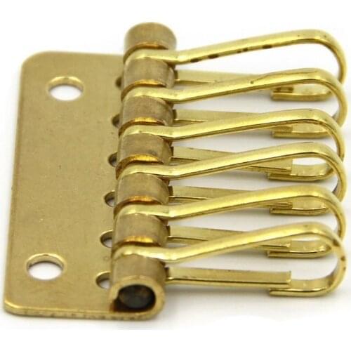 Brass Keychain Notebook Hook Pad Clip Leather Case Accessories Book