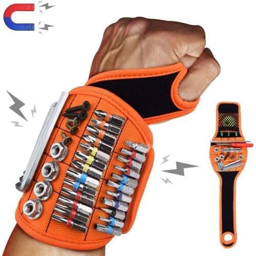 Magnetic Wristband Hand Wraps Tool Bag Electrician Wrist Screws Holder Bracelet for Home Repair
