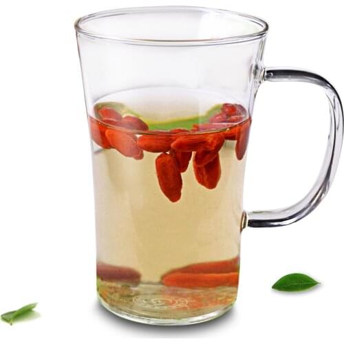 Lots Heat Resistant Glass Tea Cup Mug for Flower Green Tea 370ml