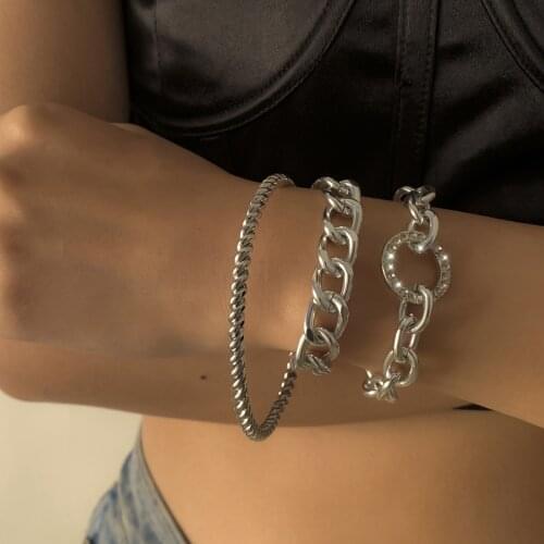 Boho Fashion Multilayer Gold Punk Modern Bracelets For Women New Vintage Geometric Gold CZ Crystals Bracelets Jewelry Gift