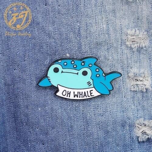 Cartoon Cute Personalized Brooch Pin Zinc Alloy High Quality Jewelry Blue Little Shark Pin For Women Backpack Hat Brooch Wear