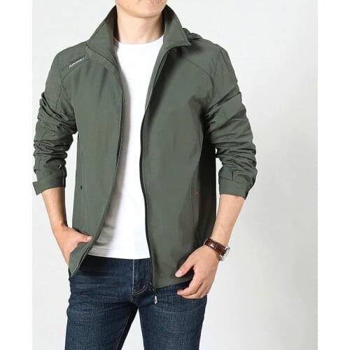 Plus Size Spring Autumn Outwear Jacket Men Quick-Drying Hooded Windbreaker Mens Jackets Military Breathable Jaqueta Masculino