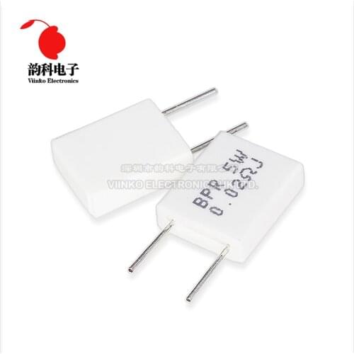 100pcs BPR56 5W 0.01 0.02 0.05 0.1 0.15 0.22 0.25 0.33 0.5 ohm Non-inductive Cement Resistor 0.1R 0.15R 0.22R 0.25R 0.33R 0.5R