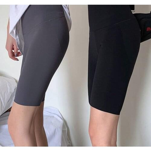 2020 new yoga pants summer shark skin bottoming three-point shorts thin section tight black safety pants female outdoor pants
