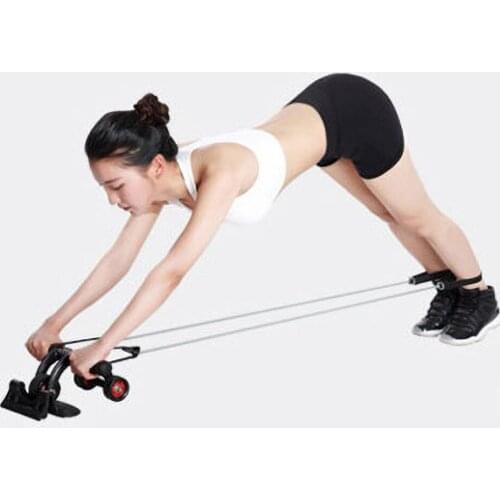 New High Elastic PU Slip Three-wheel Abdomen Wheel Fitness Equipment Mute Abdominal Muscle Men and Women Four-wheel Stable 2020