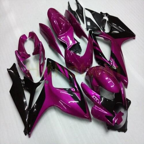 GSX-R600 Custom motorcycle cowl for GSX-R600/750 2006 2007 K6 ABS plastic Fairing Injection mold pink GSX-R750