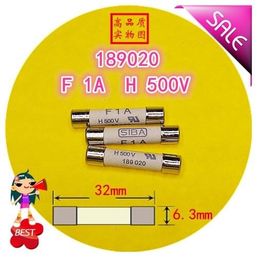 SIBA Fuse F 1A H 500V 7006563 189020 6.3x32mm fuse tube fuse