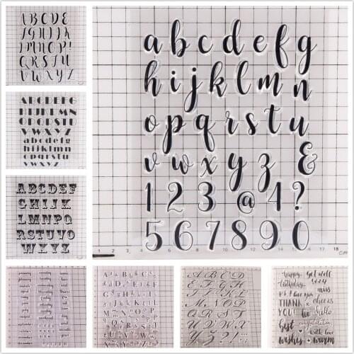 2020 English Alphabet Letter Clear Stamps DIY Scrapbooking Craft Supplies Silicone Seal Photo Album Transparent for Stamping