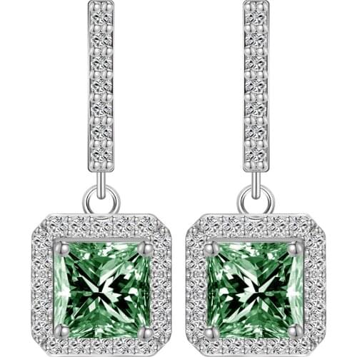 UFOORO Luxury Black Cubic Zircon stud earring For Woman Wedding zircon Jewelry charms jewelry women cute New ear gift