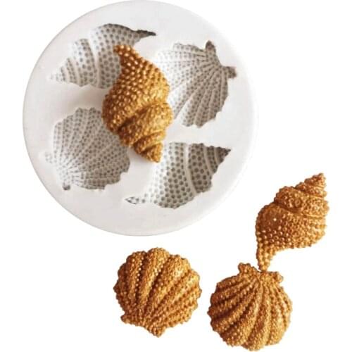 Conch Shellfish Silicone Sugarcraft Mold Fondant Cake Decorating Tools Baking Cookie Chocolate Mold