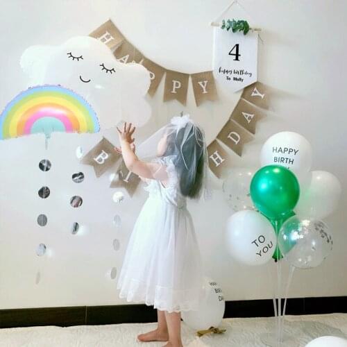 Smiley Sun Star Moon Rainbow Cloud Foil Balloon Birthday Party Baby Shower Helium Ballons Globos Decorations Supplies Kids Toy
