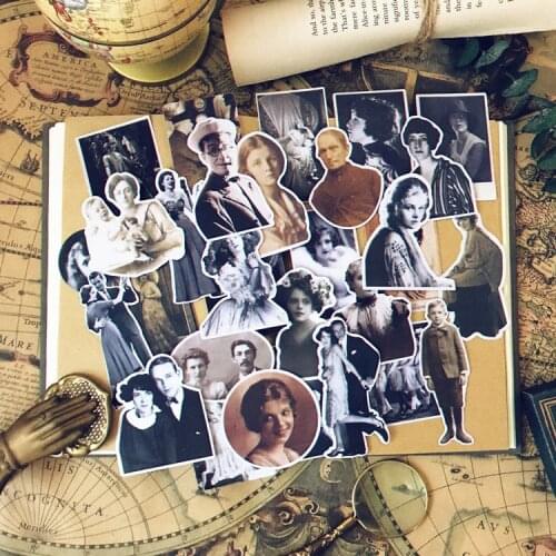 KLJUYP Old Hollywood Photos Vellum Paper Stickers for Scrapbooking Happy Planner/Card Making/Journaling Project