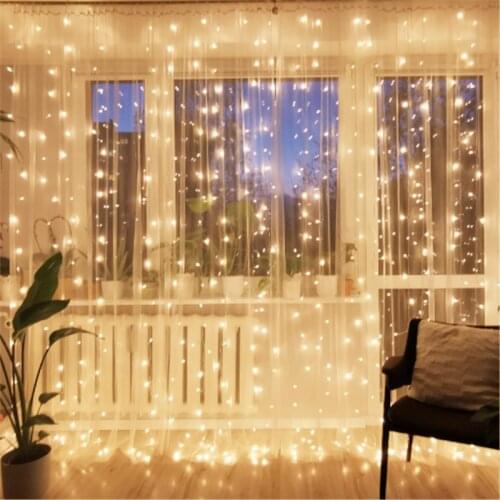 5pcs 3x2M led String light Outdoor Fairy icicle Lights Garland on window Christmas Light Decoration for Home Garden Curtain Lamp